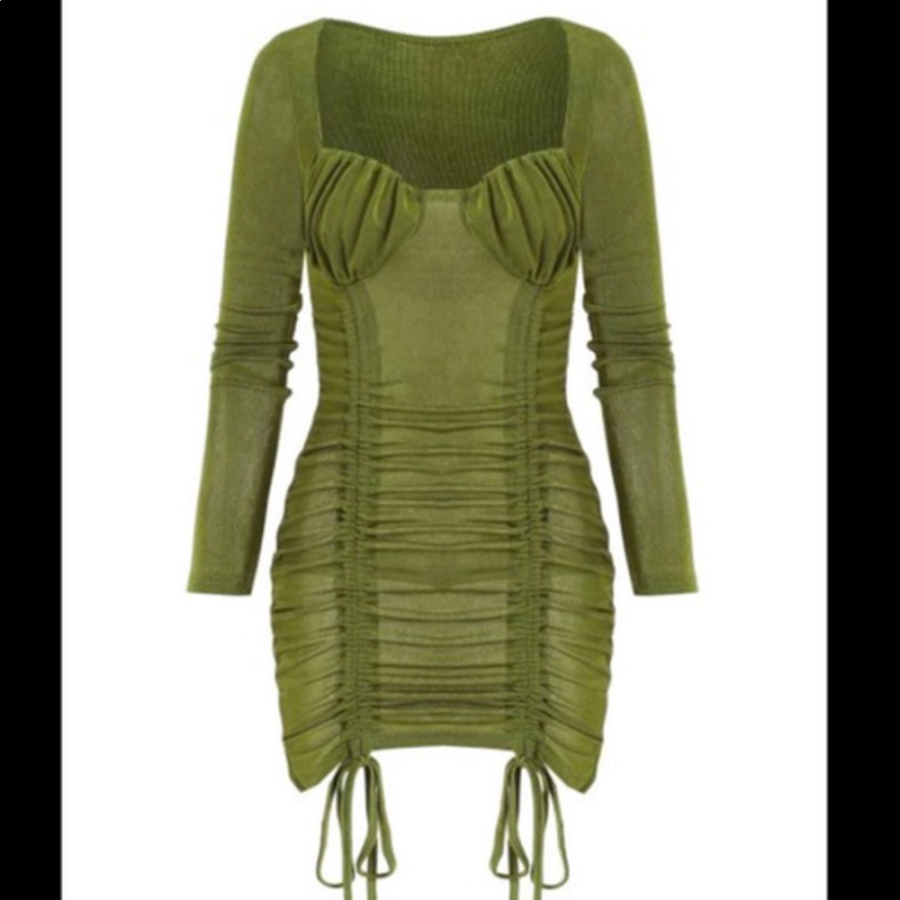 Cinched Ruched Bodycon Dress